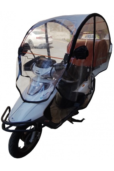Motosiklet Şemsiyesi Yanları Kapalı Model Bej-MT-KB002