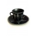 Seramik Kahve Fincanı Siyah Gri-BEFNC001