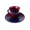 Seramik Kahve Fincanı Bordo Lacivert