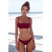 Angelsin Bikini Tek üstü Bordo