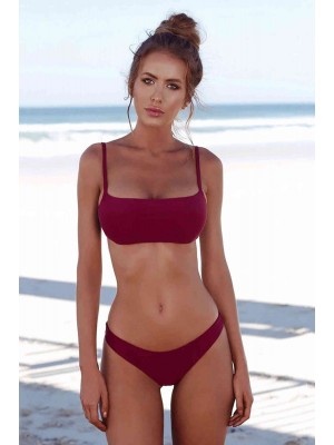 Angelsin Bordo Bikini Takım