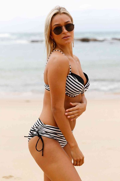 Angelsin Siyah Beyaz Destekli Bikini Altı Angelsin Siyah Beyaz Destekli Bikini Altı