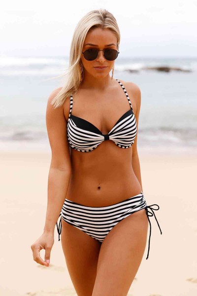Angelsin Siyah Beyaz Destekli Bikini Altı Angelsin Siyah Beyaz Destekli Bikini Altı