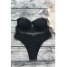 Angelsin Siyah Straplez Bikini Takım