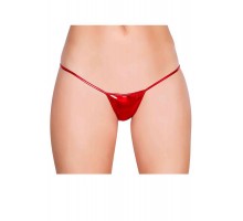 Merry See Kırmızı Deri Görünümlü Tanga