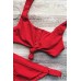 Angelsin Kırmızı çıtçıtlı Bikini üstü Kırmızı