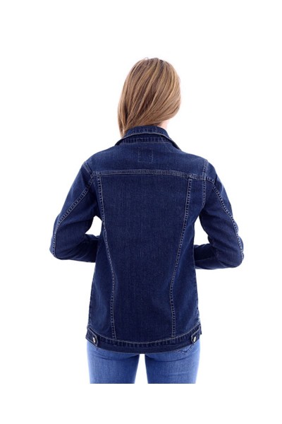 Likralı Lacivert Kot Ceket+ Slim Yırtıklı Kot Pantolon Kombini