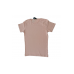 Erkek Pudra Bisiklet Yaka Düz Likralı Basic Tişört Tshirt
