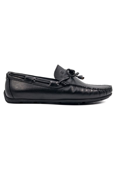 Agora siyah hakiki deri erkek loafer ayakkabı-TZC-AGORA-SD
