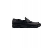Allegro siyah hakiki deri erkek loafer ayakkabı