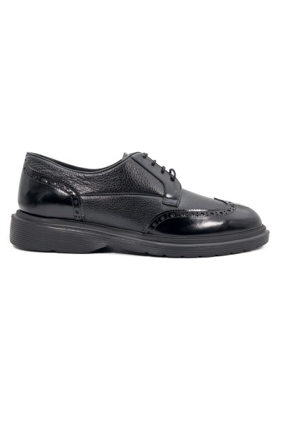 Armoni Siyah Açma Hakiki Deri Siyah Rugan Deri Günlük Klasik Erkek Ayakkabı-TZC-ARMONI-DSA