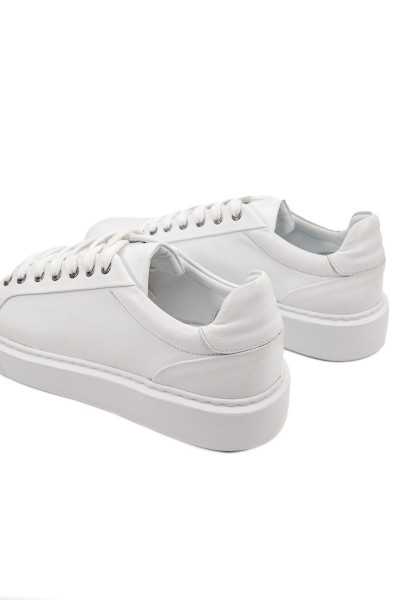 Breva beyaz hakiki deri erkek spor (sneaker) ayakkabı-TZC-BREVA-BD