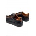 Burgman siyah kahverengi hakiki deri erkek spor (sneaker) ayakkabı-TZC-BURGMAN-SKD