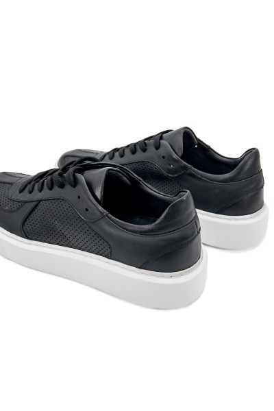 Electra hakiki deri siyah erkek spor (sneaker) ayakkabı-TZC-ELECTRA-SD