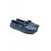 Patara kadın mavi kroko desenli hakiki deri loafer ayakkabı-TZC-PATARA-MKD