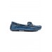 Patara kadın mavi kroko desenli hakiki deri loafer ayakkabı-TZC-PATARA-MKD