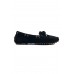 Patara kadın siyah hakiki süet deri loafer ayakkabı-TZC-PATARA-SS
