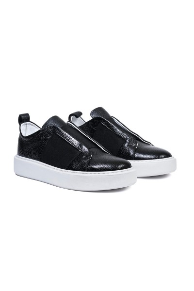 Shadow siyah hakiki deri erkek spor (sneaker) ayakkabı-TZC-SHADOW-SD