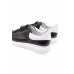 Strada siyah deri-beyaz konç hakiki deri erkek spor (sneaker) ayakkabı-TZC-STRADA-SDBK