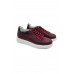 T-racer hakiki deri bordo erkek sneaker-TZC-TRACER-BD