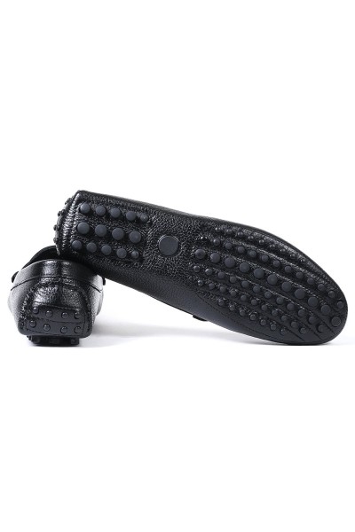 Sümela siyah hakiki deri erkek loafer ayakkabı-TZC-SUMELA-SD