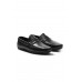 Perge siyah hakiki deri kadın loafer ayakkabı-TZC-PERGE-KSD
