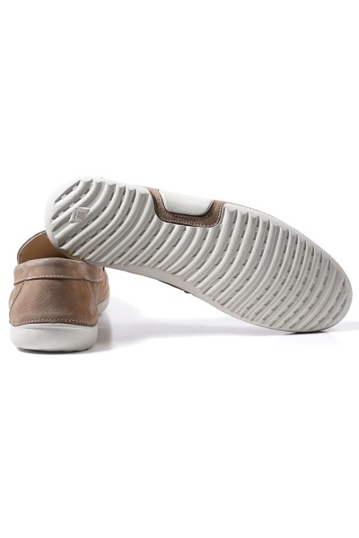 Olympos toprak nubuk hakiki deri erkek loafer ayakkabı-TZC-OLYMPOS-TPN