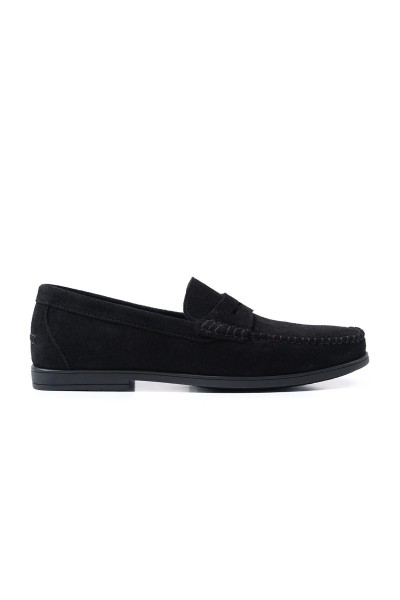 Cordelion siyah hakiki süet deri erkek loafer ayakkabı-TZC-CORDELION-SS