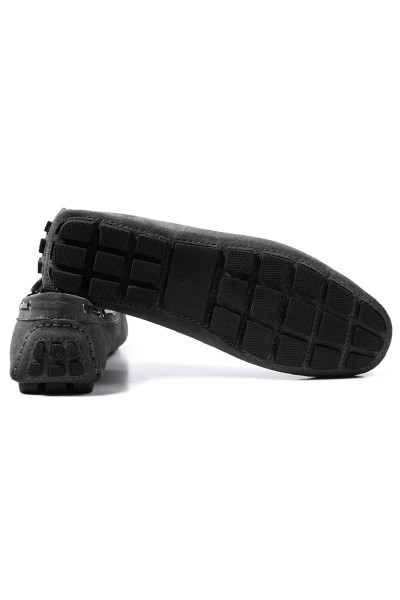 Zeugma gri hakiki süet deri erkek loafer ayakkabı-TZC-ZEUGMA-GS