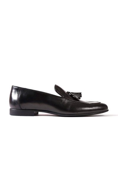 Seranad siyah hakiki deri klasik erkek ayakkabı-TZC-SERANAD-SD