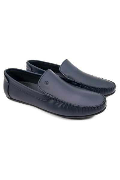 Yalı lacivert hakiki deri erkek loafer ayakkabı-TZC-YALI-LD