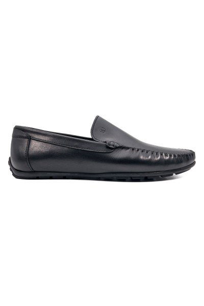 Yalı siyah hakiki deri erkek loafer ayakkabı-TZC-YALI-SD