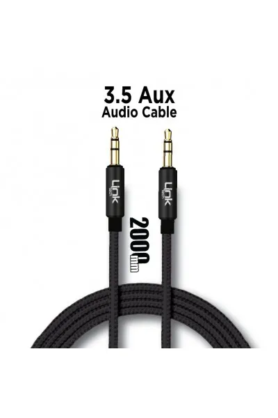A580 2m Silicone Aux Cable LCA-A580/RED A580 2000mm Standart Aux Kablo-LCA-A580