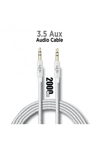 A580 2m Silicone Aux Cable LCA-A580/RED A580 2000mm Standart Aux Kablo-LCA-A580