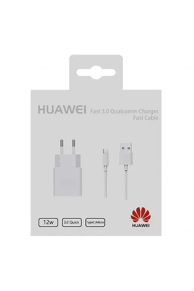 Huawei Hızlı Şarj 3.0 Adaptör Cihazı ve Kablosu HW-059200EHQ-Micro Huawei Hızlı Şarj 3.0 Adaptör Cihazı ve Kablosu-HW-059200EHQ-Micro