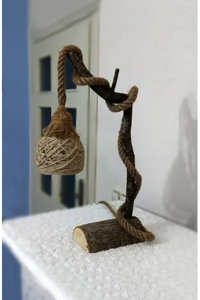 Ahşap Dal Abajur El İşçiliği Size Özel STABJ001 Ahşap Dal Abajur El İşçiliği Size Özel-STABJ001