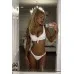 Angelsin Beyaz çıtçıtlı Bikini Takım