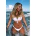 Angelsin Beyaz çıtçıtlı Bikini Takım