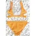 Angelsin özel Kumaş Bikini Takım Sarı