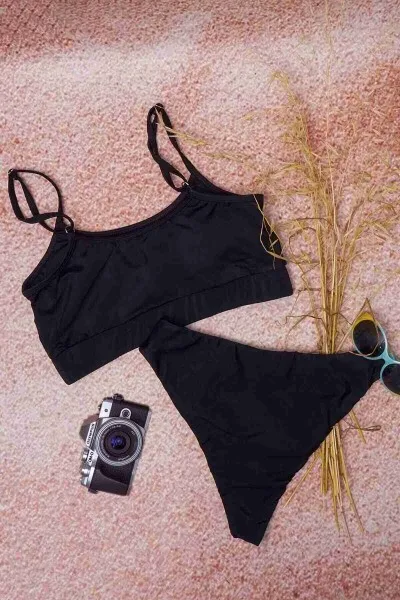 Angelsin Bikini Takım Siyah Angelsin Bikini Takım Siyah