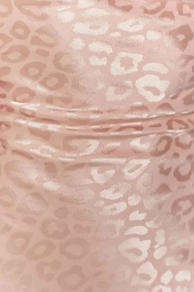 Merry See Baskılı Saten Mini Elbise Pembe Merry See Baskılı Saten Mini Elbise Pembe