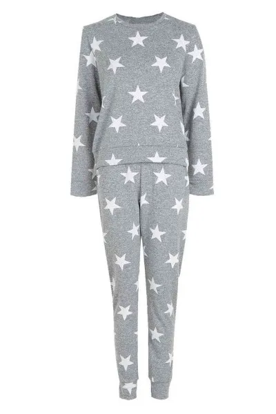 Merry See Penye Yıldızlı Pijama Takım çok Renkli MS4056-Çok Renkli Merry See Penye Yıldızlı Pijama Takım çok Renkli