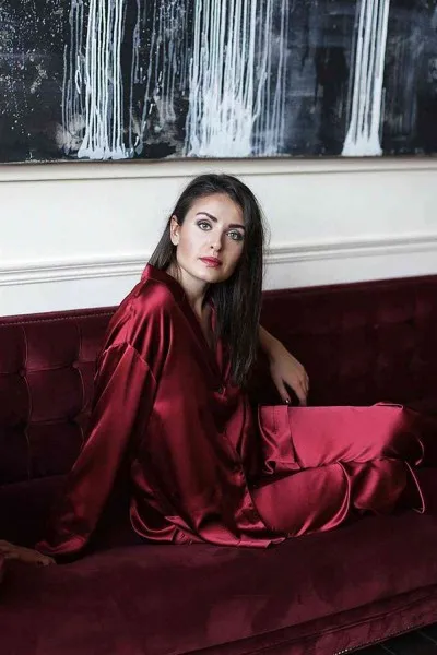 Merry See Saten Pijama Takım Kırmızı Merry See Saten Pijama Takım Kırmızı