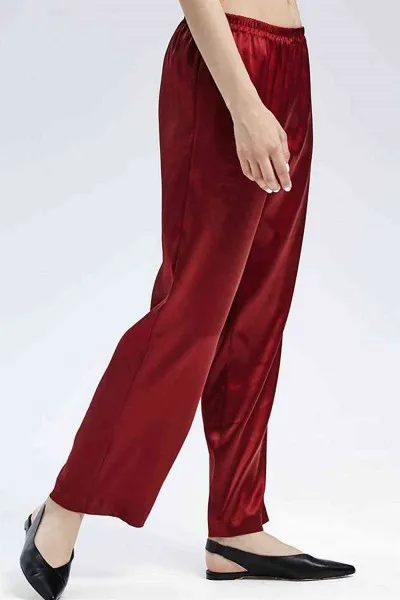 Merry See Saten Pijama Takım Kırmızı Merry See Saten Pijama Takım Kırmızı