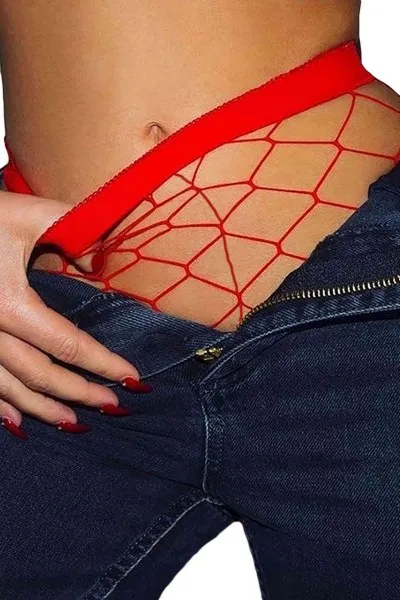 Merry See Fileli çorap Kırmızı Merry See Fileli çorap Kırmızı