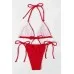 Angelsin Brezilya Model Bağlamalı Bikini üstü Kırmızı