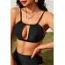 Angelsin Yüksek Bel Bikini Takım Siyah