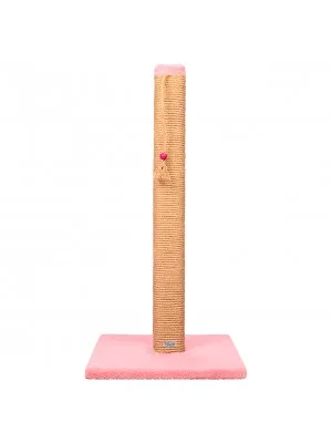 Large 80cm Ahşap Direk Kedi Tırmalama Gül Kurusu
