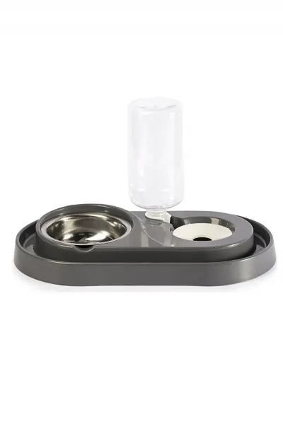 PETSİ Essential Kedi Mama Ve Su Kabı Siyah 1000ml PTS16002-013 PETSİ Essential Kedi Mama Ve Su Kabı Siyah 1000ml