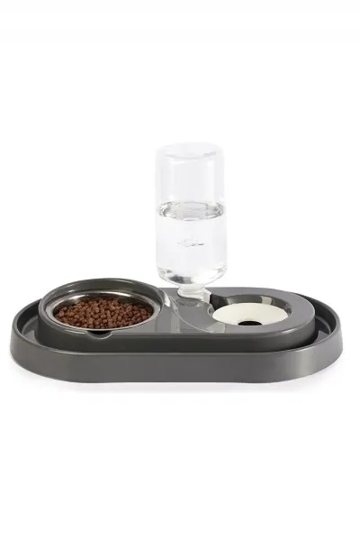 PETSİ Essential Kedi Mama Ve Su Kabı Siyah 1000ml PTS16002-013 PETSİ Essential Kedi Mama Ve Su Kabı Siyah 1000ml